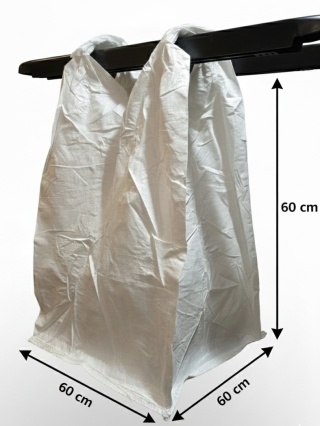 Worek Big Bag | Góra Otwarta | Dno Płaskie | 2 Solidne uchwyty | 60X60X60cm | SWL: 200kg | Nowy | Model 004