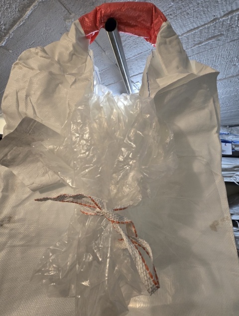 Worek Big Bag |Góra Otwarta | Dno Płaskie | Wkład Foliowy| 92x92x175cm |1 Uchwyt | SWL: 1500Kg | Nowy | Model 005