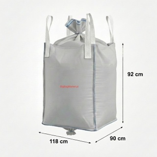 Worek Big Bag | Góra Lej | Dno Lej | SWL 600kg | 92x112x100cm | Stabilizacja Kształtu | Nowy | Model 203