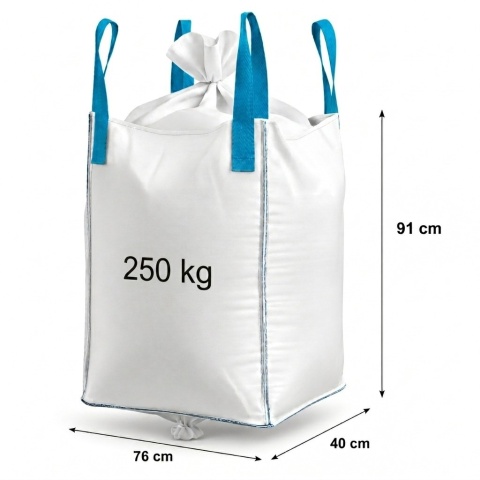 Worek Big Bag | Góra Lej | Dno Lej | 40x76x91cm | SWL 250kg | Nowy | Model 205