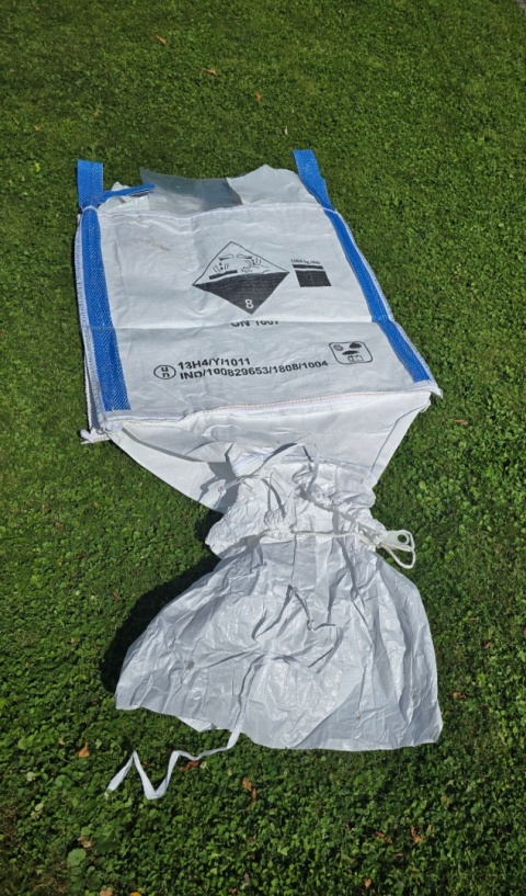 Worek Big Bag Używany 90x90x90 1000kg Bardzo Mocny Góra Otwarta Dno Lej