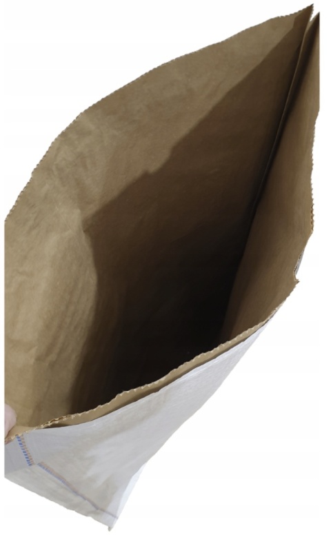 Worek PP 50kg z Wkładem Papierowym | 60x105cm | Biały | Nowy | Model 401